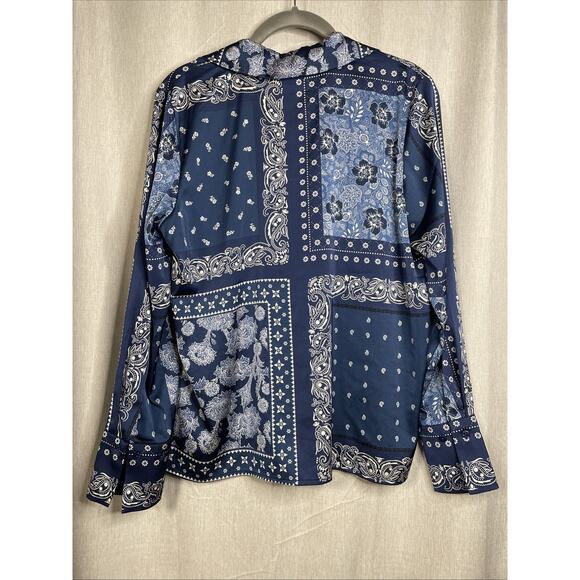 Joie Floral Paisley Patchwork Long Sleeve Button Down Blouse Women’s Size Small - Picture 5 of 7
